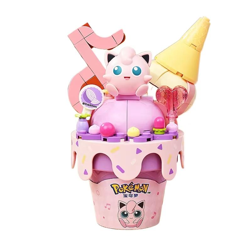 Pokmon Series Building Blocks Pikachu Psyduck Pogaman Cartoon Scene Model Bricks Collection Ornaments Kids Toys Holiday Gifts