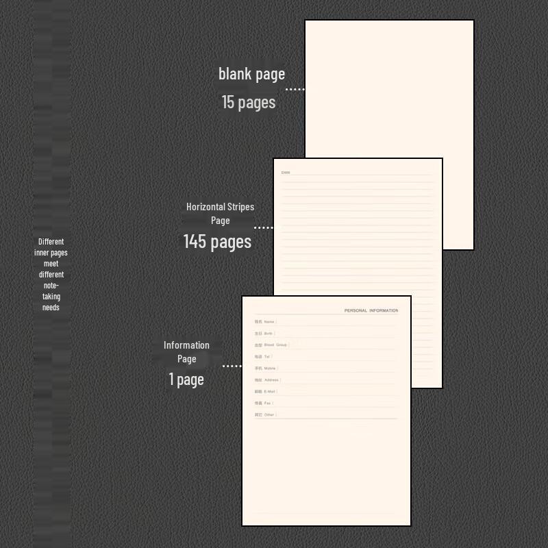 Deli Business A4 Leather Notebook
