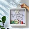 Yousheng Adventure Travel Pudełko Shadow Box 8"/12" Pudełko na Pamiątki z Slotem Ładowanym od Góry Pudełko Shadow na Pamiątki z Koncertu Muzyki Teatru Fotografii