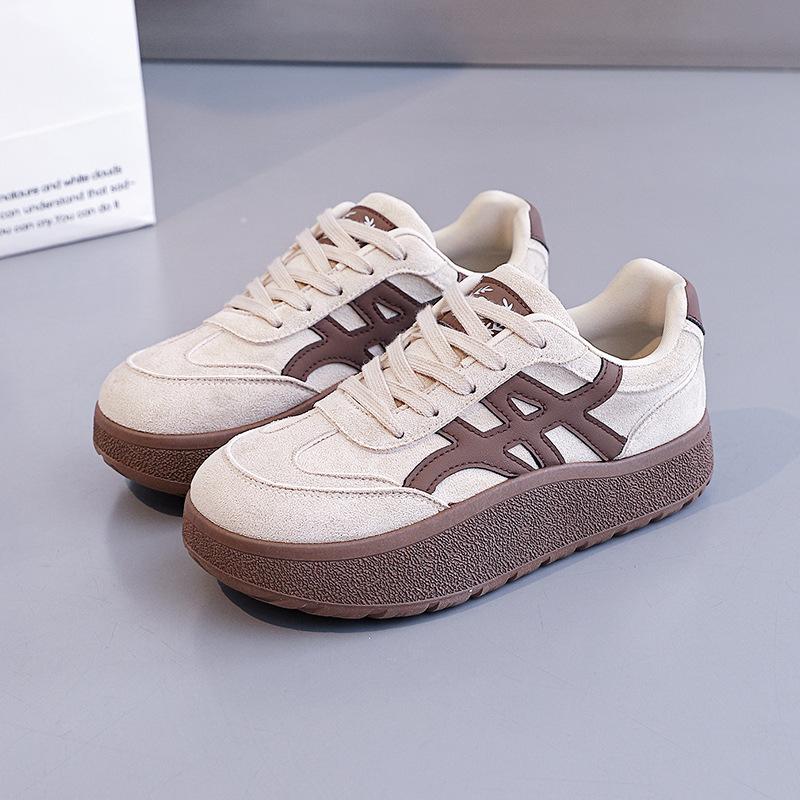 Spring new thick-soled German training board shoes women's ins niche versatile student casual sports shoes YT