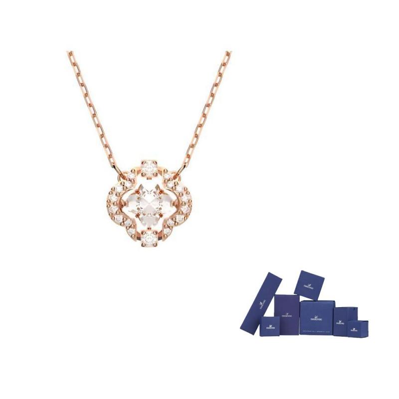Swarovski Una Crystal Necklaces Womens Rose Gold F (One Size Fits All)-Original brand box