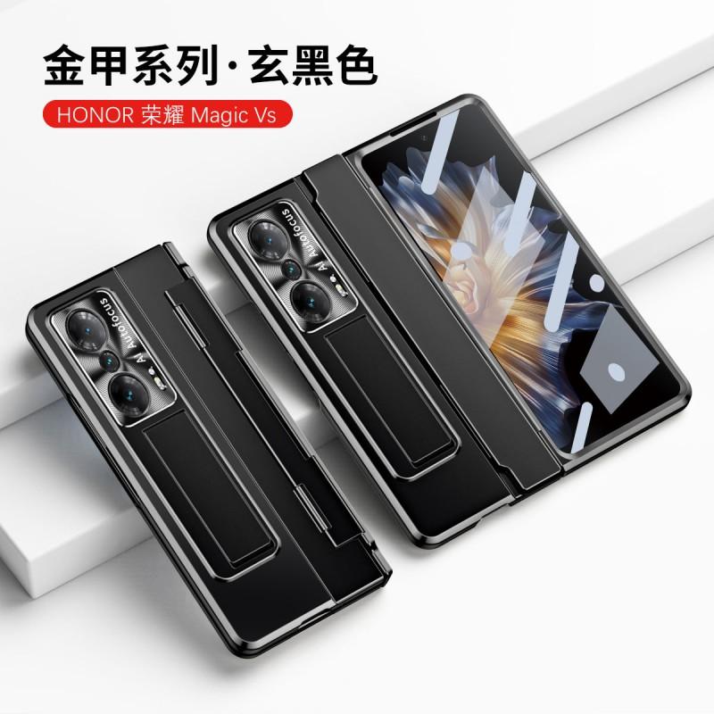 Slim Foldable Phone Case Honor Magic Full Coverage Transparent PC Shell With Built-in Stand Shockproof Scratch Resistant