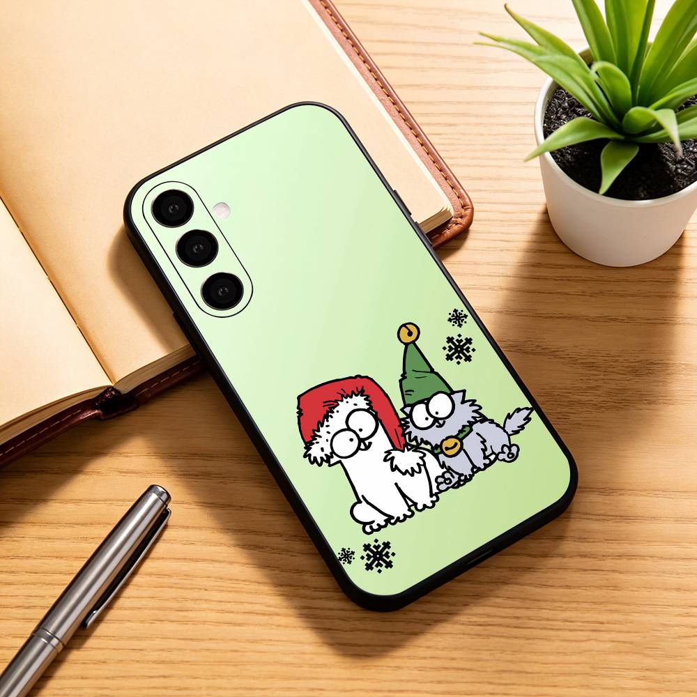

S-Simons And Cats-s Phone Case Black Silicone Soft For Samsung Galaxy A73,A72,A71,A70,A53,A52,A51 Samsung a50 30s 50s