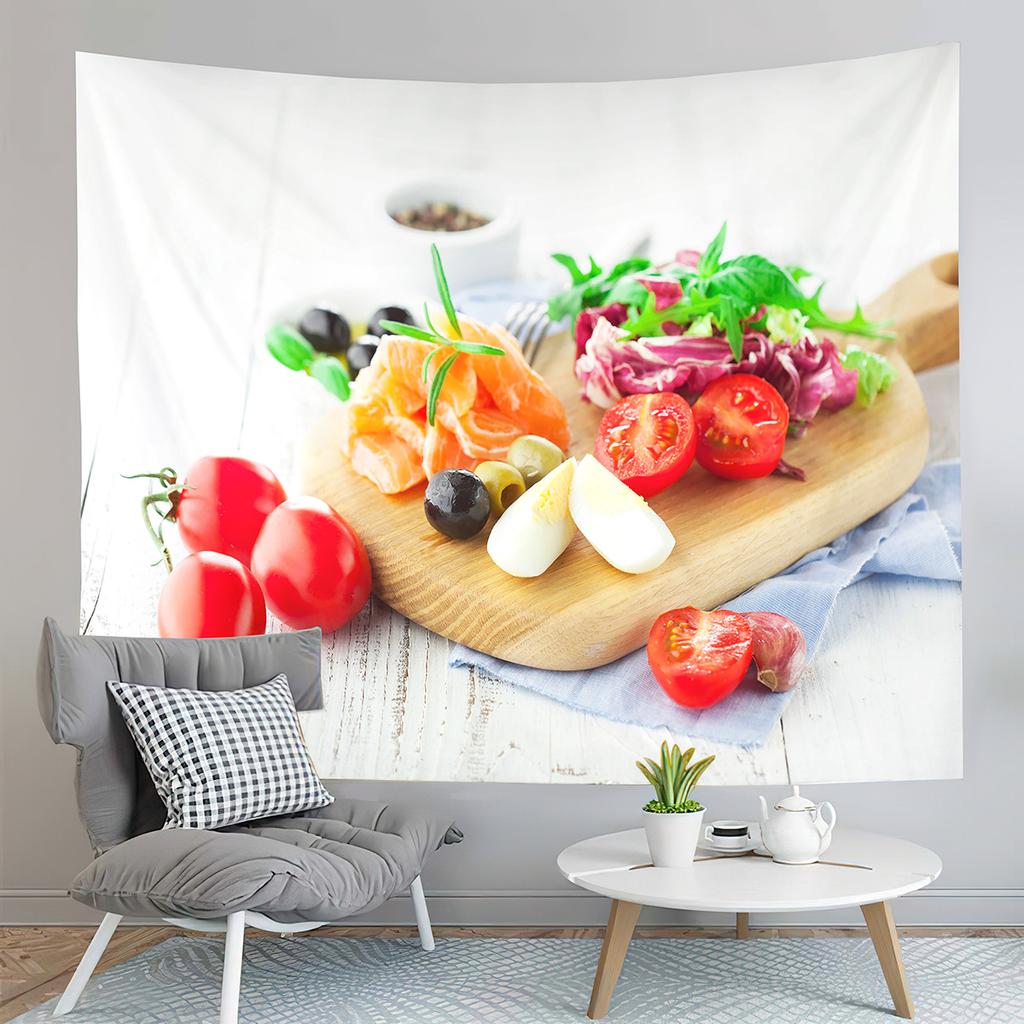 Fruit Party Tapestry Harvesting Season Tapestry Apple Strawberry Tapestry Home Living Room Bedroom Dorm Wall Hanging Blanket