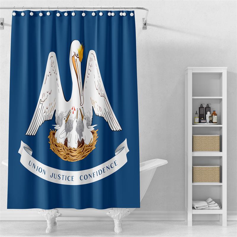 

Gaslight Gatekeep Girlboss Louisiana Shower Curtain Set With Grommets And Hooks For Bathroom Decor W60H190(CM)-1 Pcs