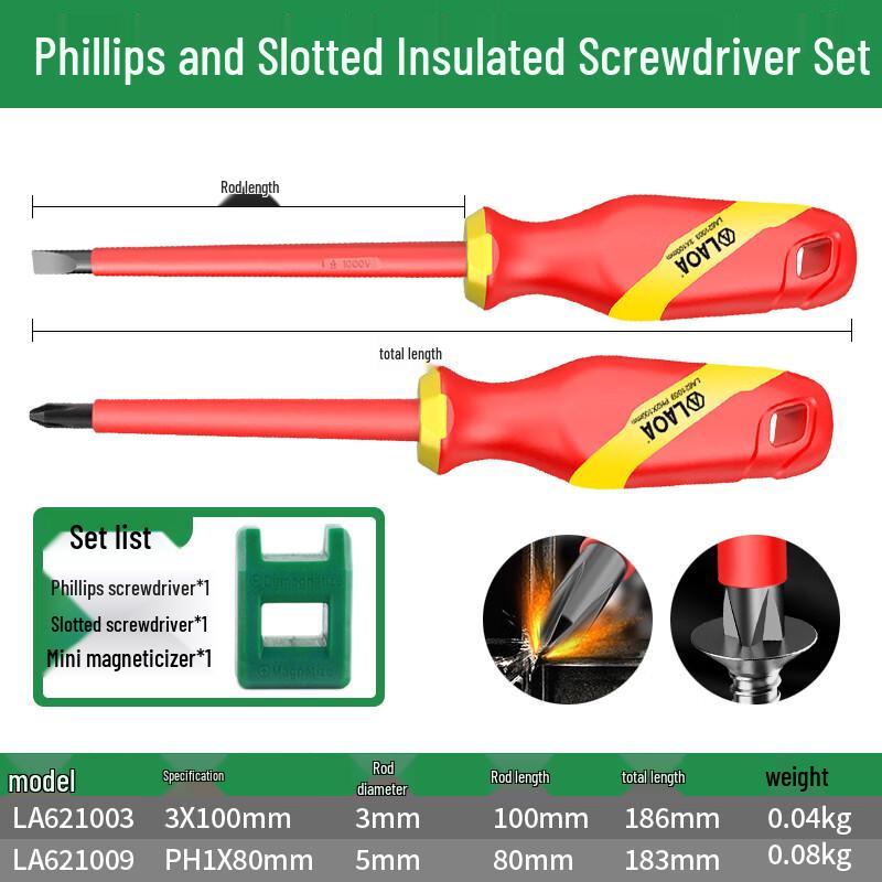 LAOA 1000V Insulated Screwdriver Set