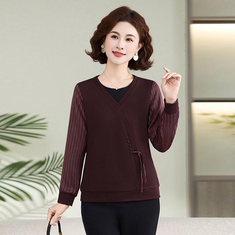 

Women s Casual Knitwear: Plus Size Slimming Long Sleeve Top for Spring & Autumn 6XL кавовий