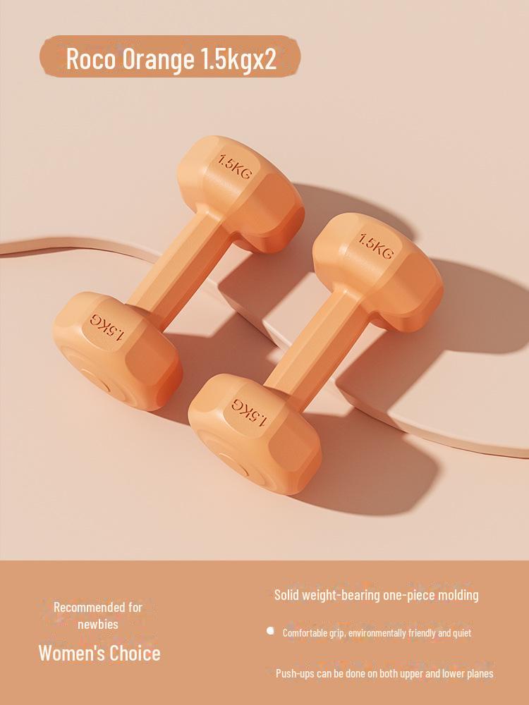 "Home Fitness Equipment: Women's and Children's Rubber-Coated Dumbbells, Men's Kettlebells, and Yoga Dumbbell Set"