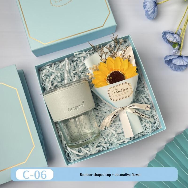 Bamboo Knot Glass Cup Gift Set C-06