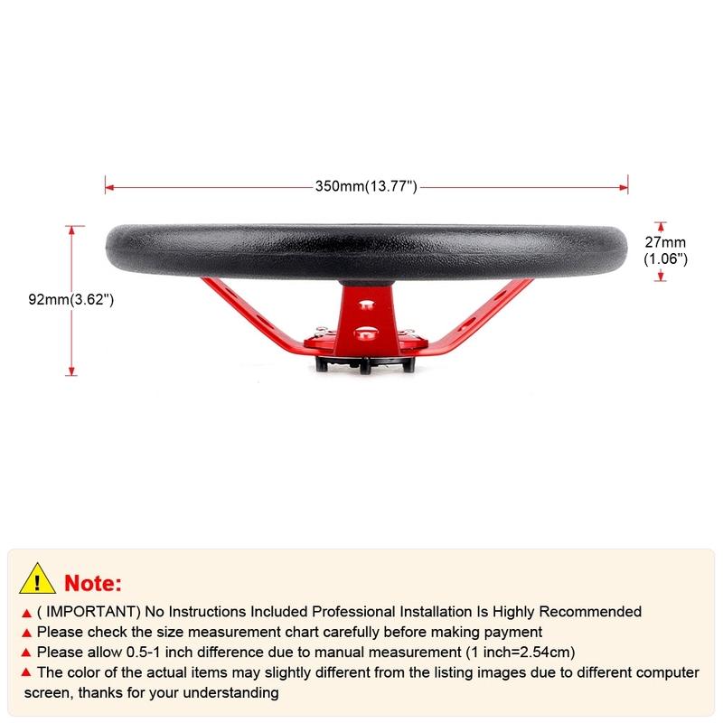 Deep Dish Corn Universal Racing PU Leather Steering Wheel 350mm 14inch Aluminum Alloy Auto Sport Drifting Steering Wheels 92mm