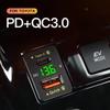 QC PD 3.0 USB Car Charger Auto Mobile Phone Charger Adapter Fast Charging LED Voltage Display for Toyota Series