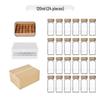 Bamboo Lid 120ml Glass Spice Jar - Square Seasoning Container