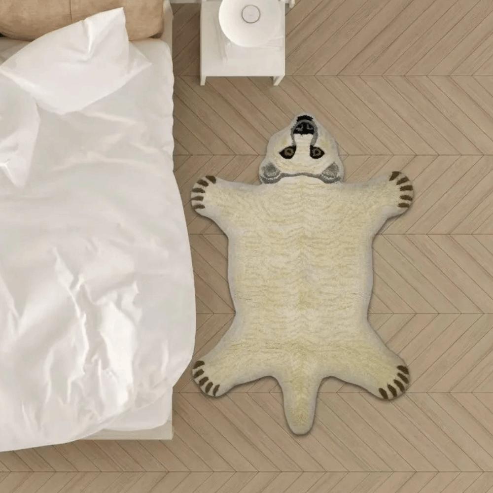Cartoon Pink Tiger Carpet Striped Leopard Pattern Tiger-shaped Doormat Absorbent Wear-resistant Bedroom Floor Mat Home Decor