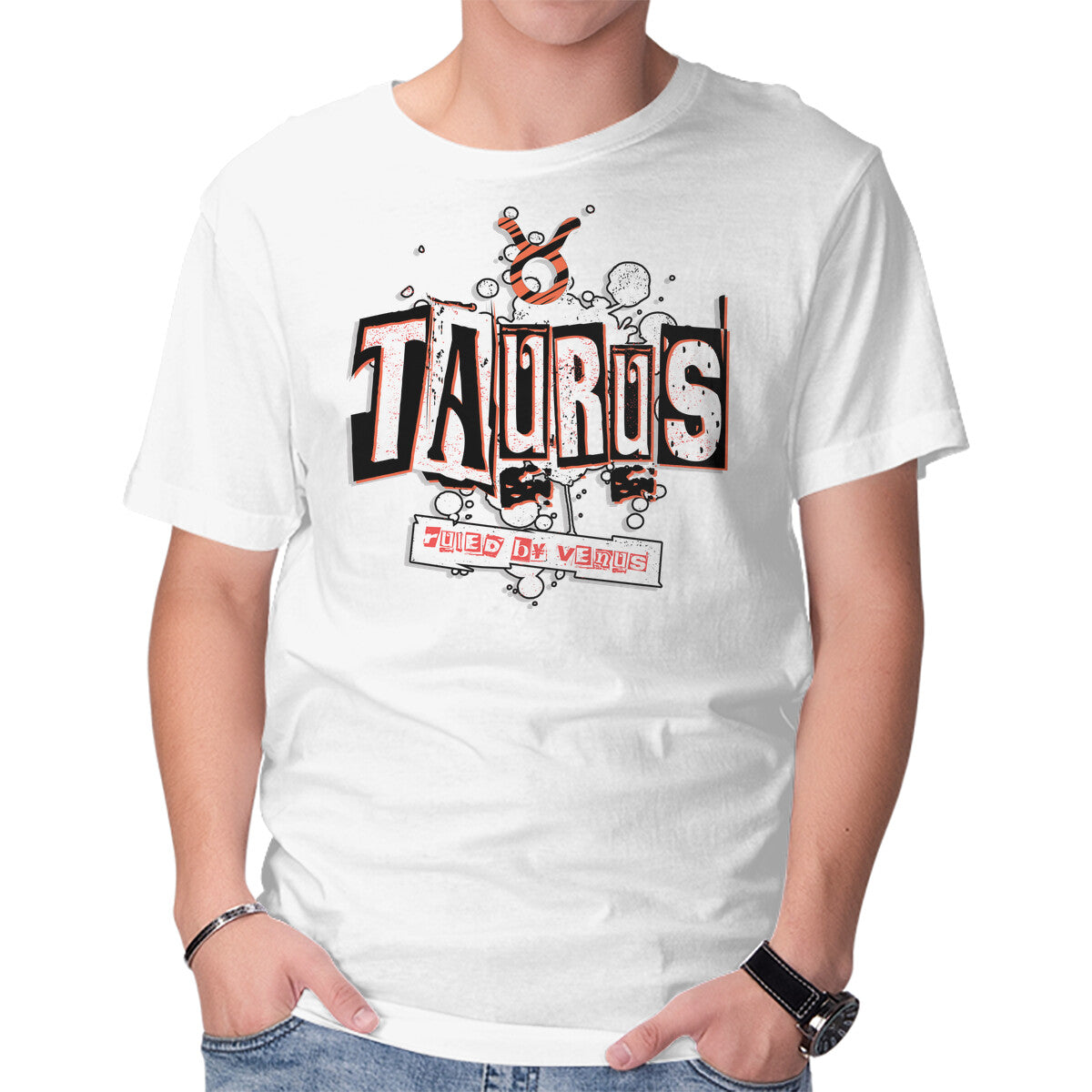 Unisex Crew Neck T-Shirt Taurus Ruled By Venus Graphic Short Sleeve Casual Tee XXL