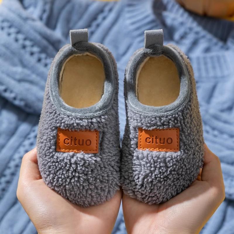 Herbst Winter 1-9 Jahre Kinder Plüsch Boden Socken Schuhe Kind Weiche Sohle Gehen Schuhe Innen Haus Anti-Rutsch Kinder Hausschuhe