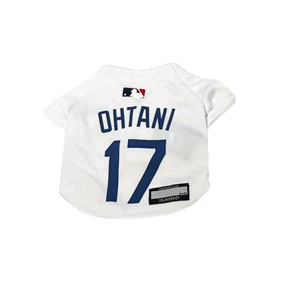 Offizielles MLB Los Angeles Dodgers Shohei Ohtani Modell Baseballtrikot, Weiß, XS, für Haustiere
