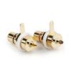 RCA Connector Female Jack Socket Chassis Gold Plated Audio Adapter For CMC Copper RCA Plugs DIY Speaker Terminal AmplifierGood product