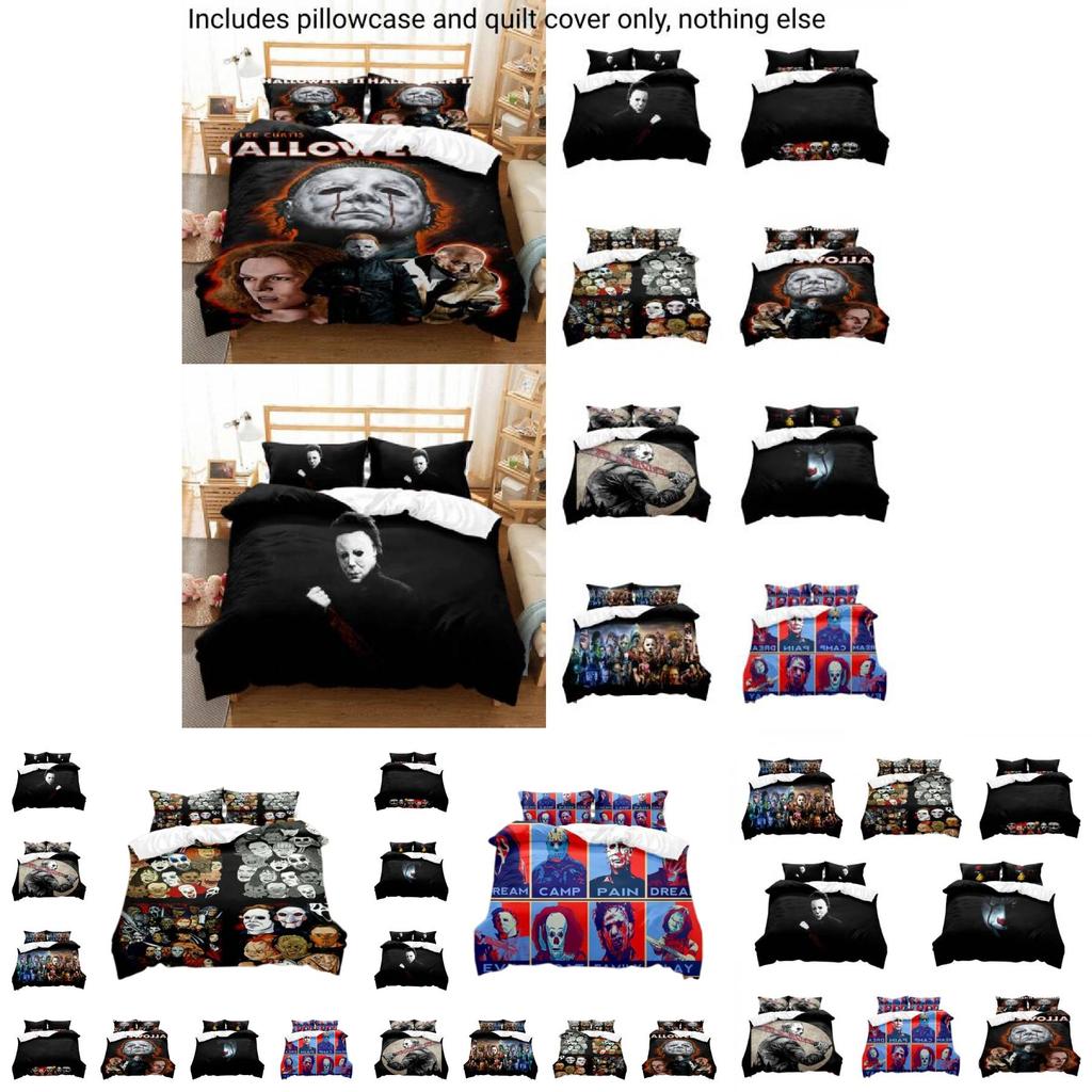 High-quality Bedding Set With Terrifying Character Prints Speed Sell Wish Export