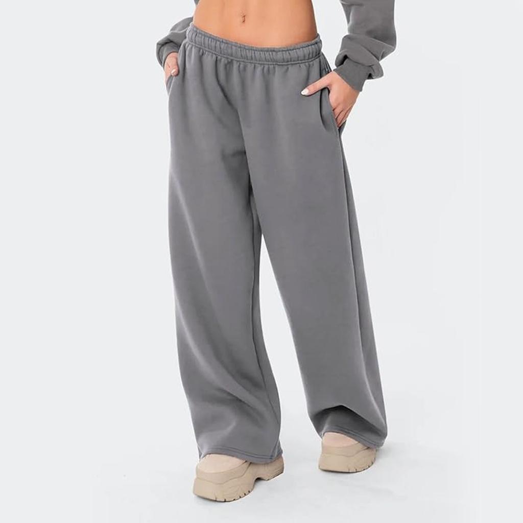 Women's High Waisted Wide Legs Pants Casual Drawstring Pants  Joggers With Pockets