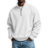 Men's Casual Half-Zip Stand Collar Sweatshirt Color Winter Long Sleeve Pullover