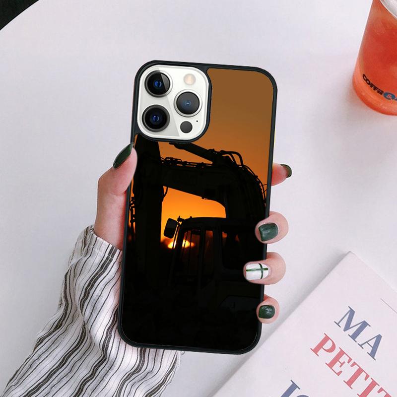 Excavator Phone Case For iPhone 17 Air 14 13 12 16Pro Max 15  Plus Max Cover Shell Coque