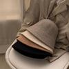 Windproof Wool Fisherman Hat Solid Color Fedora Hat Fashion Basin Hat  Women