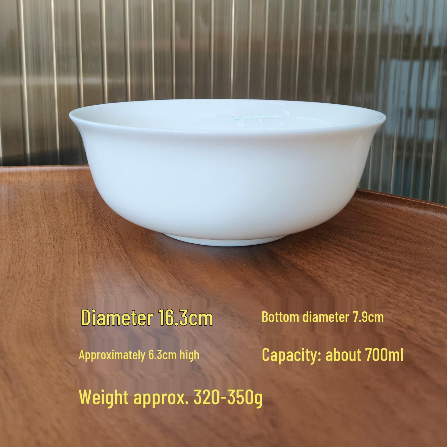 Белоснежная фарфоровая миска для лапши и салата Dehua Mutton Fat, 6,3 дюйма, керамическая суповая миска, 650 мл