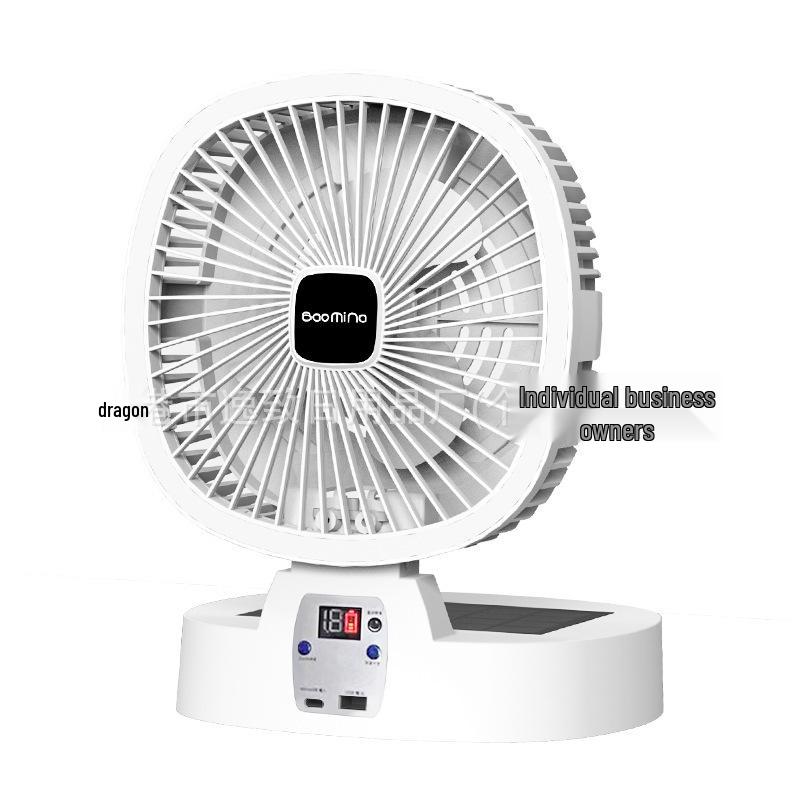 

Rechargeable Folding Desktop Fan with Solar Panel and LED Light for Outdoor Camping Plug-in Version (No Remote, No Solar Panel)