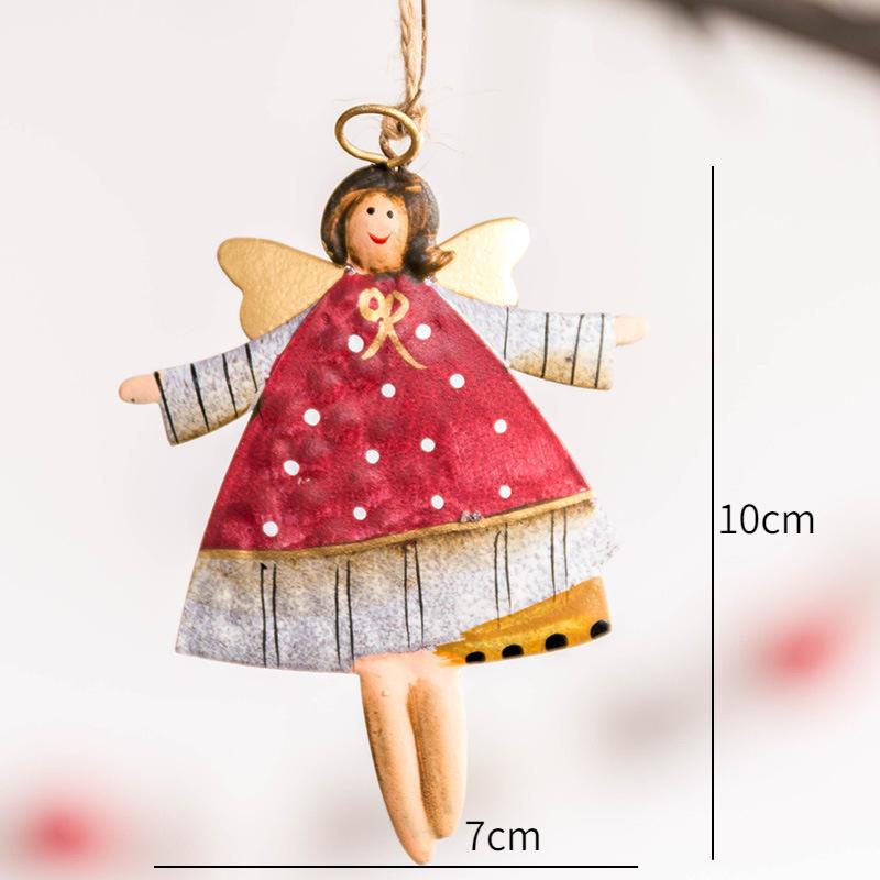 New Arrival boże narodzenie kutego żelaza dzwonek bałwanek łoś wisiorek ozdoba 2023XMAS Home Decor ozdoba choinkowa Natal Navidad
