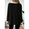 Women's Ribbed Long Sleeve Sweater, Long Sleeve Autumn Winter Top