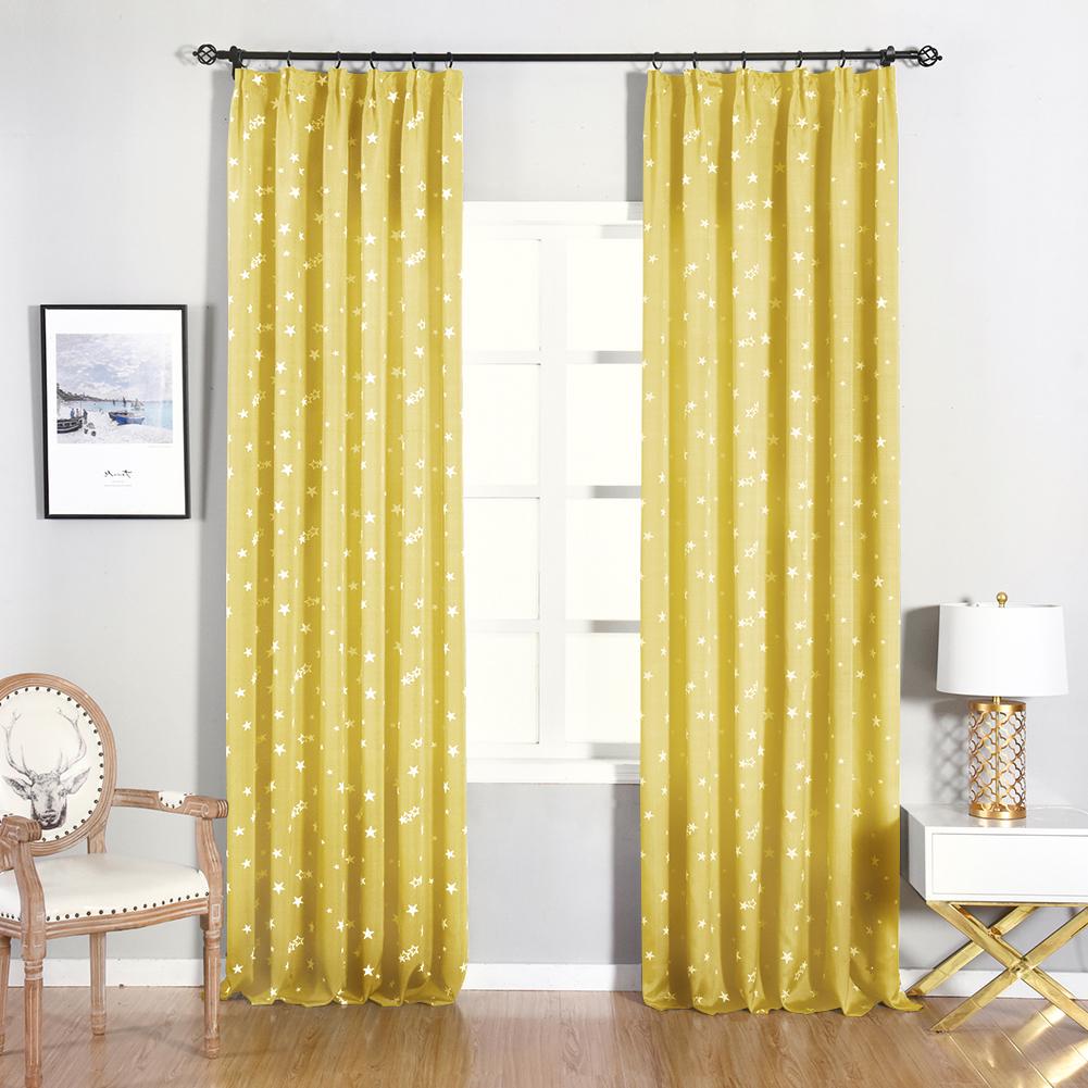 1PC Roman Modern 20%+Semi-Blackout Curtain Embroidered Dream Star Curtains Kitchen Window Bedroom Curtains 1 PCS Lozujoju Home Decor