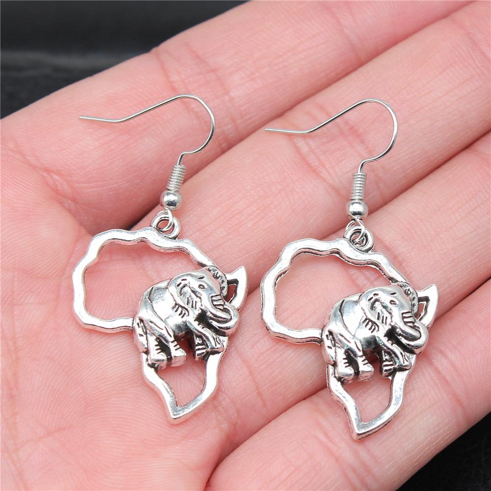 50 Styles Animal Pendant Dangle Earrings Drop Earrings Antique Silver Color Plated Unicorn Horse Elephant Snake Tiger Earrings