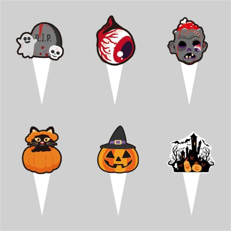 Halloween Cupcake Wraps Cheese Marker for Cheeseplate Appetizers Sandwiches Cupcake Muffin Wraps Party Supplies