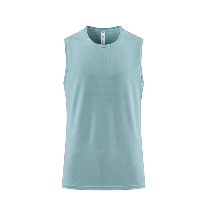 Men's Quick-Dry Sports Vest 2023: Summer Solid Color Round Neck for Running, Fitness & Basketball