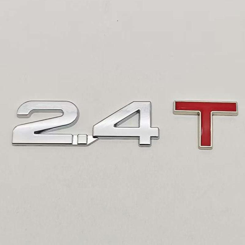 1Pcs 2.0T 2.2T 2.4T 2.5T 2.8T 3.0T Premium Metal Car Sticker Side Fender Rear Trunk Emblem Badge Decals For Any Vehicle