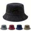 Unisex printed cartoon cat pattern fisherUnisex hat, fashionable and lightweight outdoor sun hat, fishing camping trip