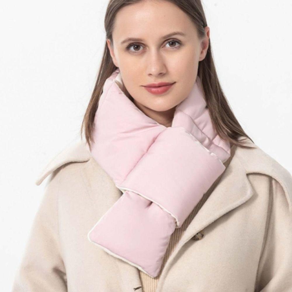 Apparel Accessories Down Neck Scarf Solid Color Autumn Winter Shawl Scarf Korean Style Scarf Thick