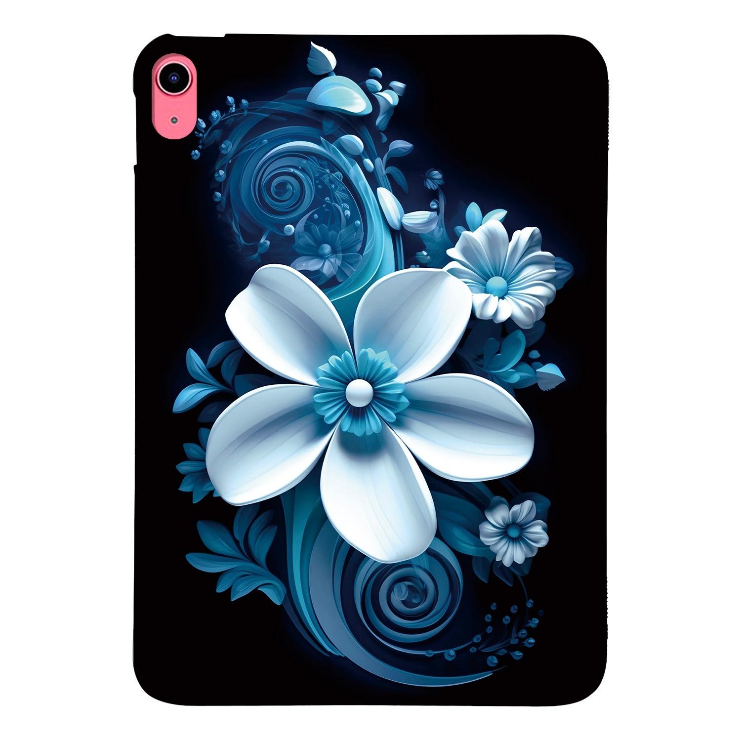 

Для iPad (2025)/10.9 (2022) Чехол с печатью рисунка Тонкий Мягкий ТПУ Чехол для планшета Black Orchid