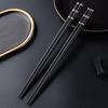5 par czarne złoto japońskie chińskie pałeczki jedzenie jedzenie pałeczki do sushi wielokrotnego użytku ze stopu koreańskie pałeczki zestaw zdrowa zastawa stołowa do kuchni