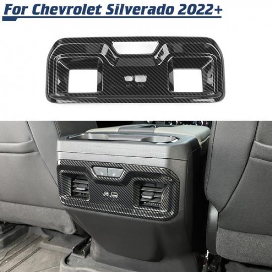 Rear AC Air Vent Outlet Frame Panel Cover Trim Decor For Chevy Silverado -24