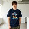 Grindin Skater Graphic T Shirt Funny Cartoon Character Print Unisex Soft Cotton Crew Neck Short Sleeve Trendy Casual Tops