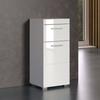 Bathroom Furniture Low Storage - 1 Door & 1 Drawer - White - W 37 X D 31 X H 79 Cm - AMANDA