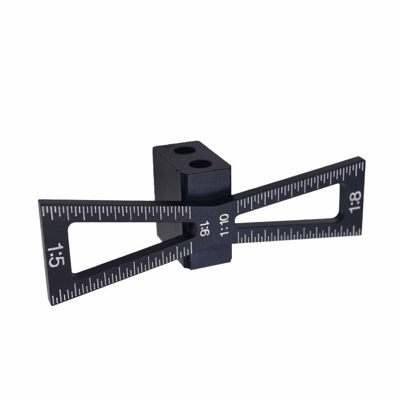 Woodworking Dovetail Marker Aluminum Alloy Dovetail Marking Template 1:5 & 1:8 Wood Joint Gauge With Scale Dovetail Guide Tools