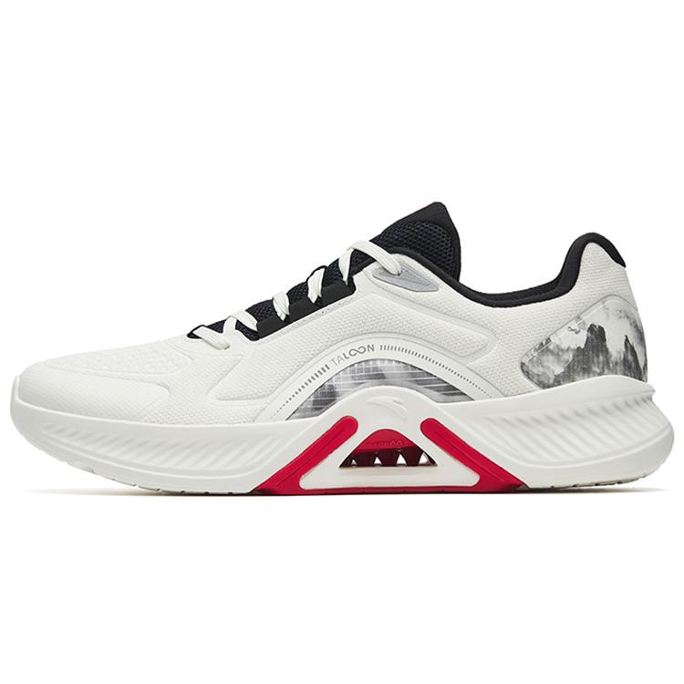 New Anta Cushioning Breathable Wear Resistant Slip Resistant Low Top Training Shoes Men's White Black 112247789-5