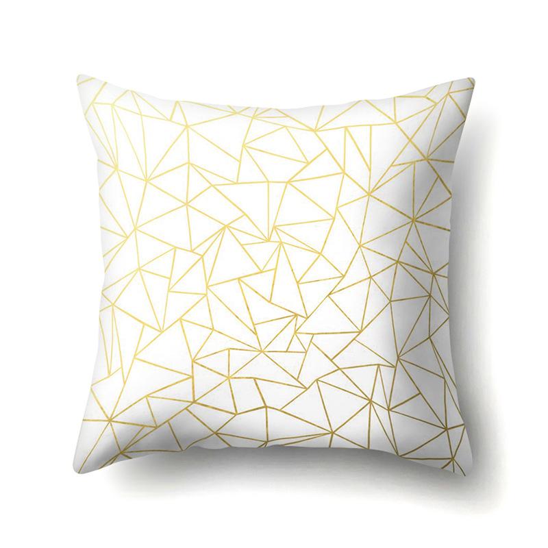 Polyester Pillow Case Automobile Decoration Home Printed Pillow Case Waist Cushion Cover Car Cushion Head Cushion Cover