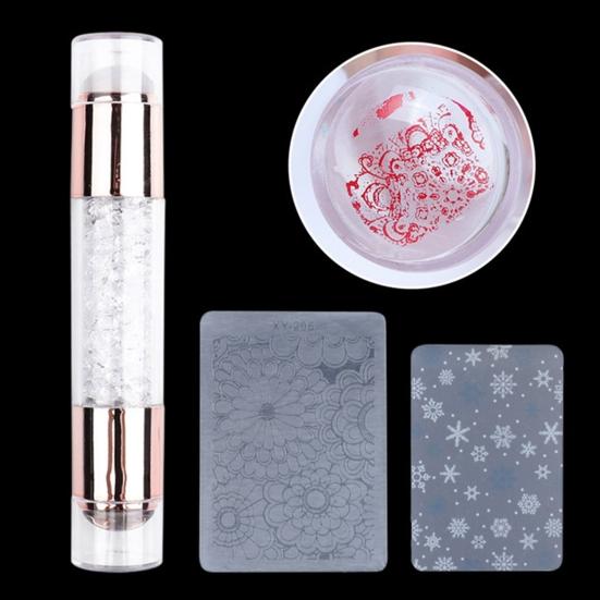 Nail Stamper Stamping Template Manicure Tool With Scraper