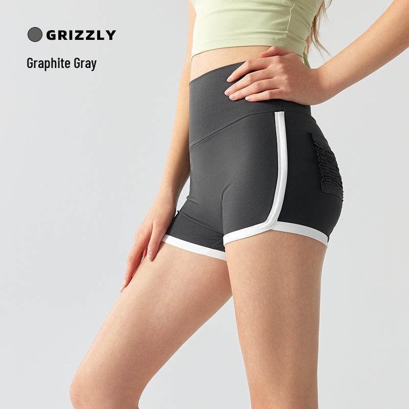 Color-Block High-Waisted Butt-Lift Yoga Shorts with Pockets for Running, Tennis, and Fitness - Women's Summer Outerwear