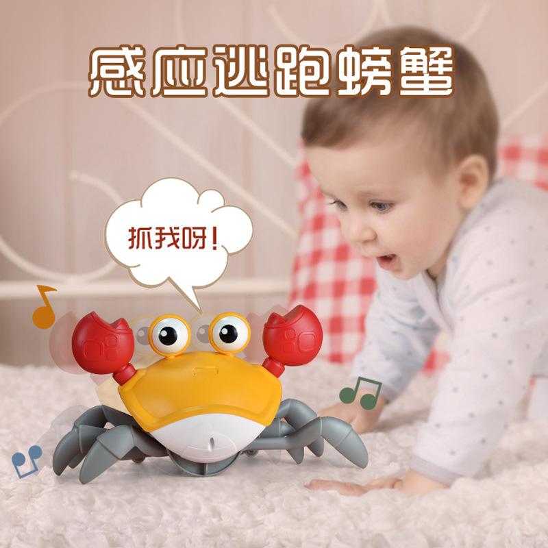 1Pc Escape Crab Auto-sensing Function Children Crawling Avoiding Obstacles Electronic Pet With Music