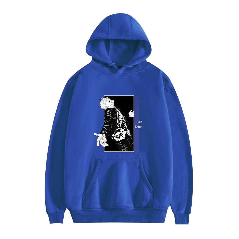 Jujutsu Kaisen Bedruckter Herren-Kapuzenpullover in Übergröße für den Herbst