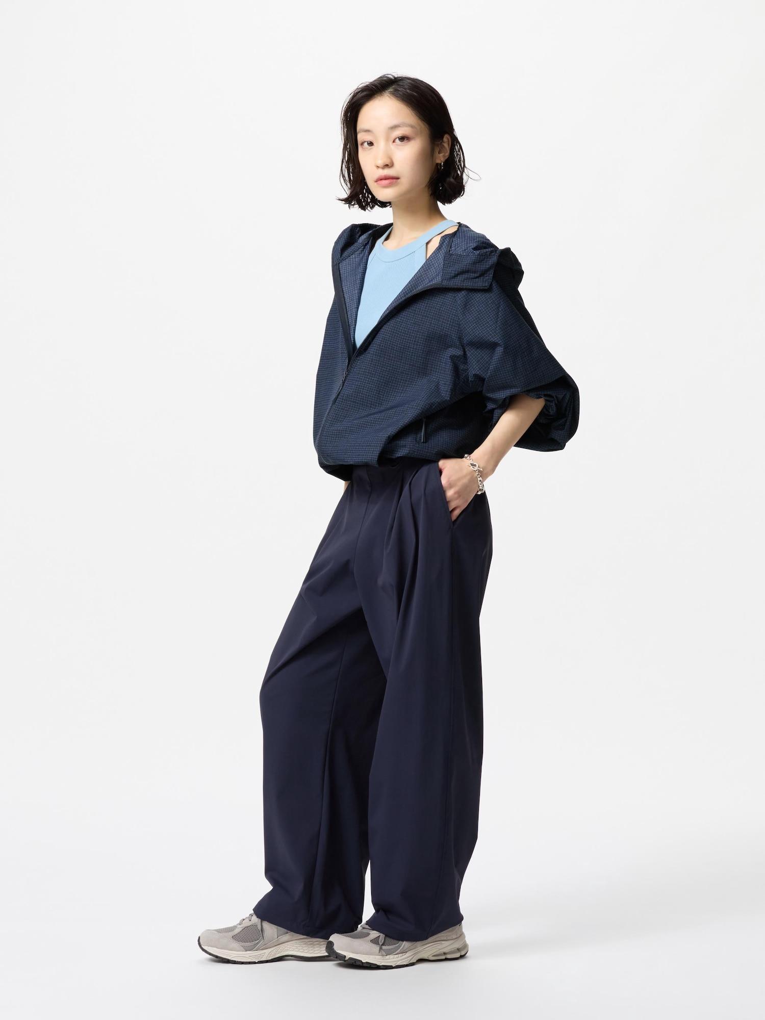 

Uniqlo Japan Ultra Stretch Active Широкие брюки Короткая длина 69 NAVY/3XL